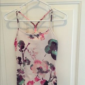 Lululemon Floral Power Y Tank Top, Size 4